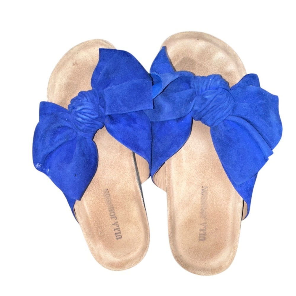Ulla Johnson Royal Blue Bow Sandals size 38
